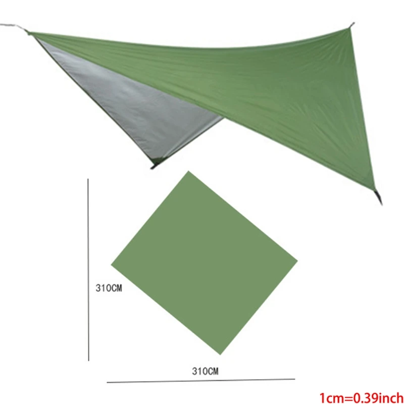 

2 in 1 Lightweight Portable Outdoor Camping Hammock Mosquito Net Hammock Tent With Waterproof Canopy Awning Netting Set LX0C