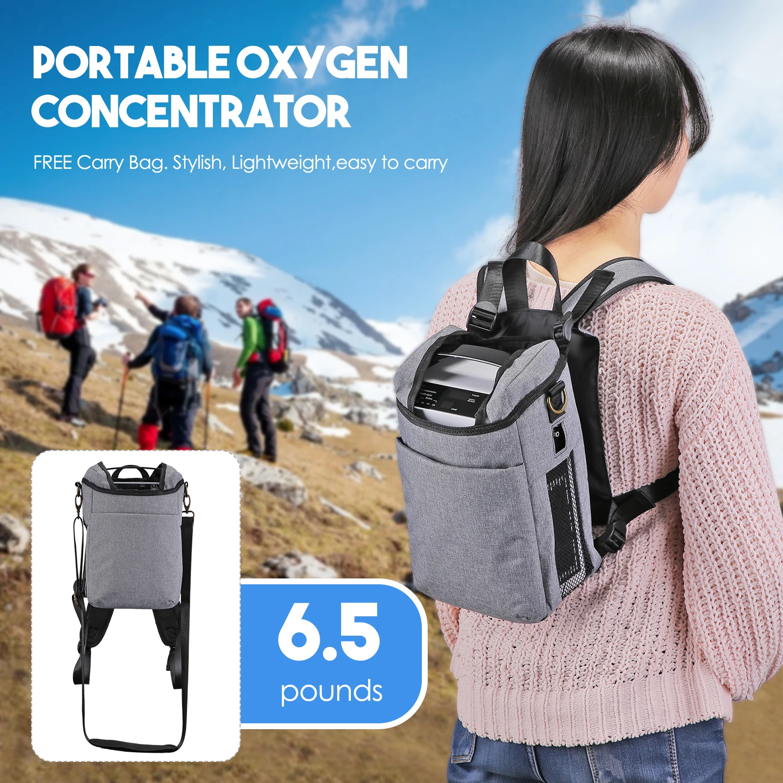 

NT-01 Portable 5L Oxygen Machine Home Care Portable Oxygen Concentrator 93% High Concentration Oxygen Generator