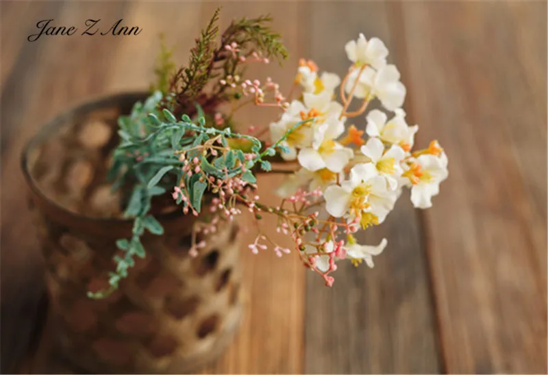 Ramos de flores salvajes, helecho de carne m&uacute;ltiple, hojas verdes, simulaci&oacute;n de pl&aacute;stico, planta verde, foto de beb&eacute;, accesorios de fotograf&iacute;a para reci&eacute;n nacido-1
