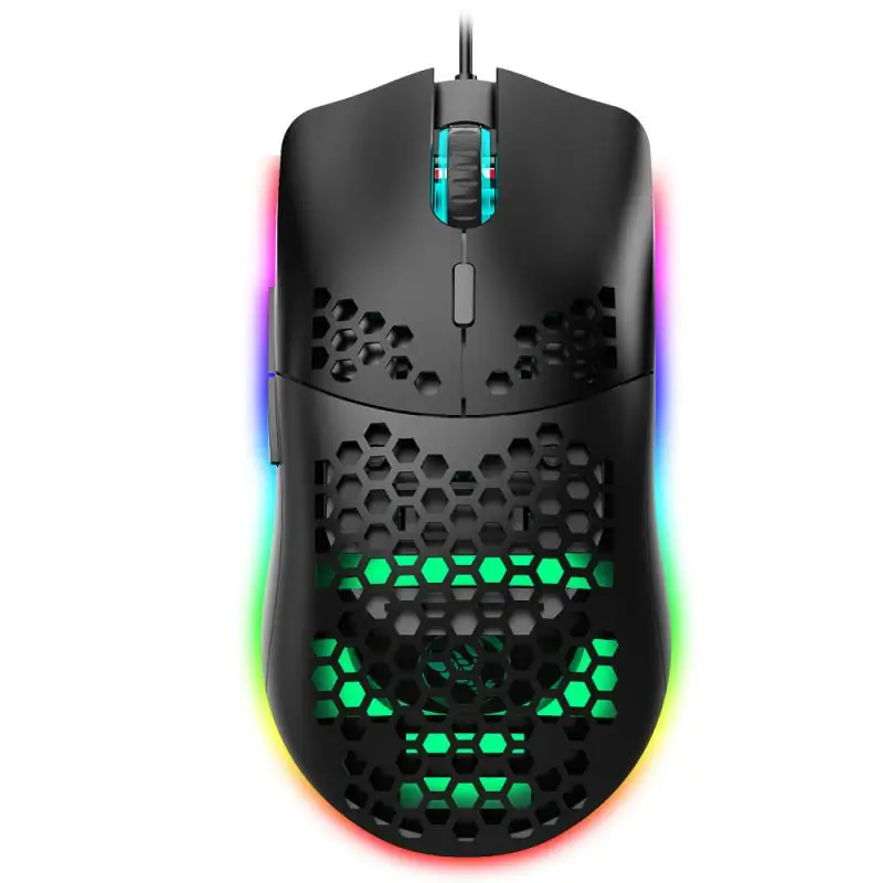 Проводная игровая мышь USB 6400DPI RGB Игровые мыши с шестью регулируемыми DPI сотовыми