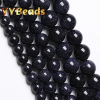 5a quality natural blue sandstone beads round loose spacer charm beads 4 6 8 10 12 14mm for jewelry making bracelets ear studs