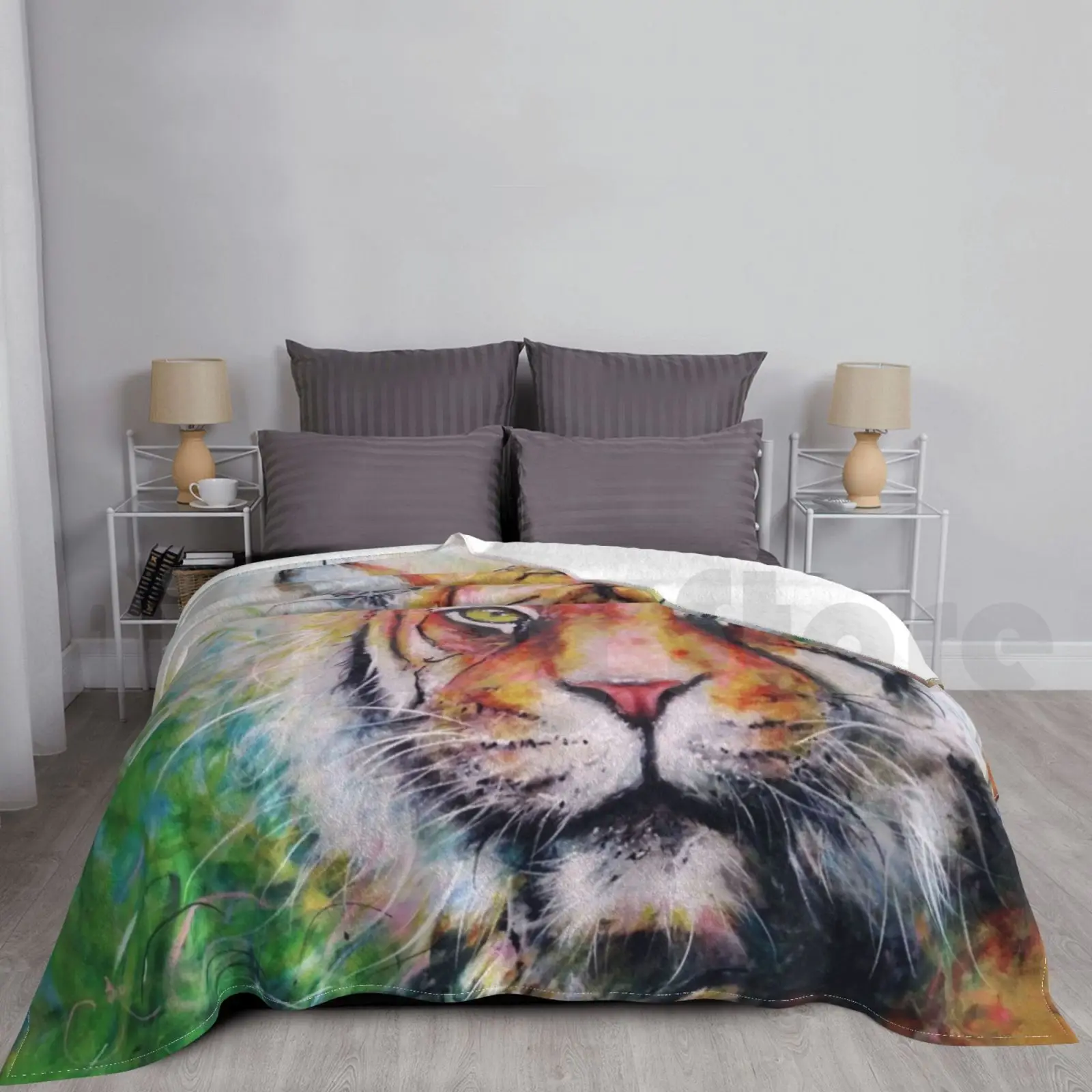 

Одеяло Simba для дивана, кровати, путешествий, кот, тигр арт