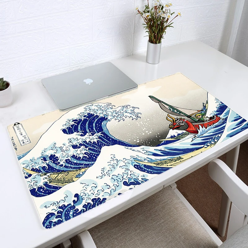 

laptop game mouse home office keyboard large size salable mouse pad Kanagawa Waves