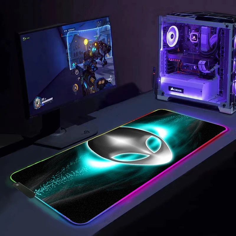 

Alienware Mouse Pad RGB Mouse Pad XXL Laptop Office PC Gaming Accessory LED Light Gaming Mouse Pad High Quality Backlight Mats