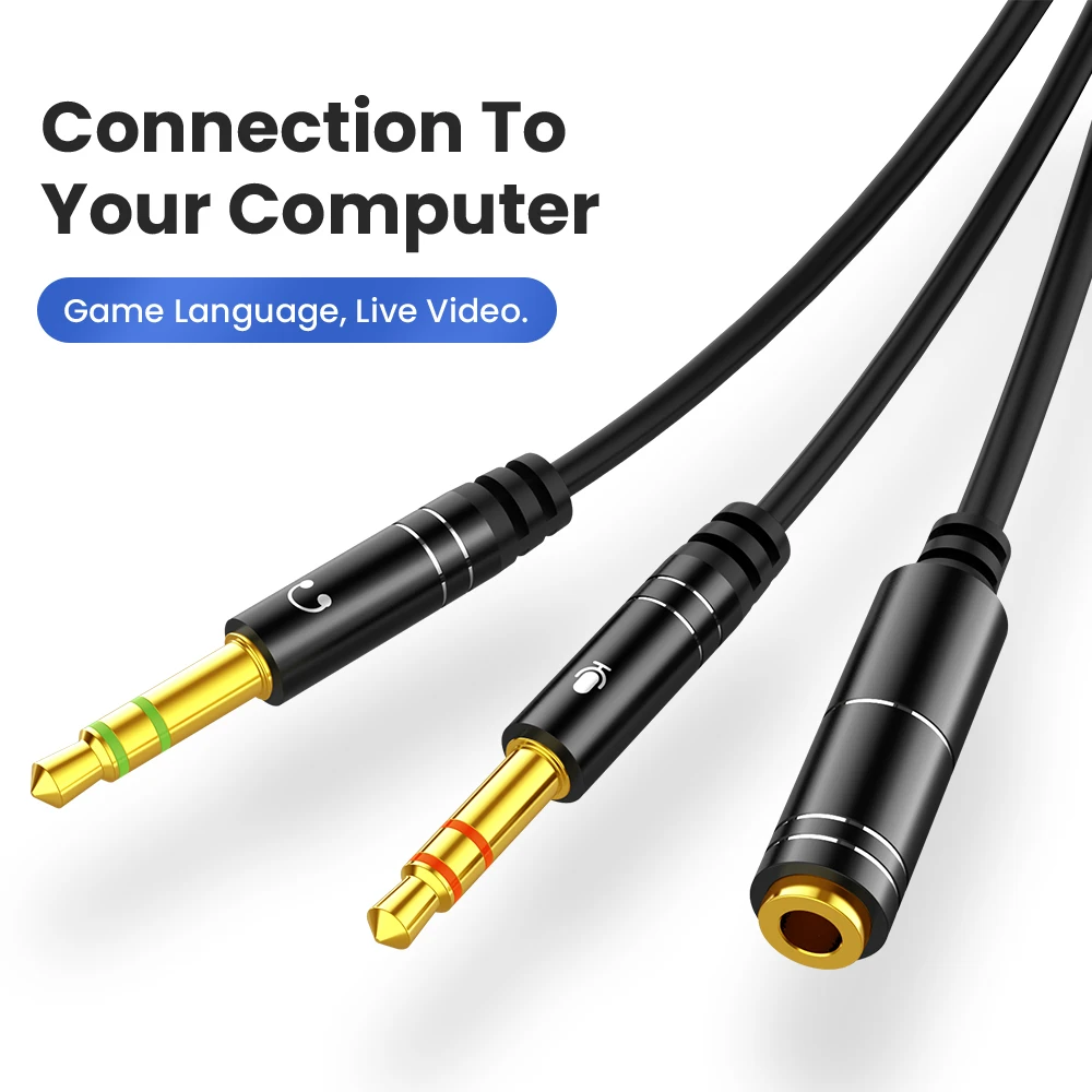 3 5 мм Джек микрофон гарнитуры аудио разветвитель кабеля Женский до 2 штекер