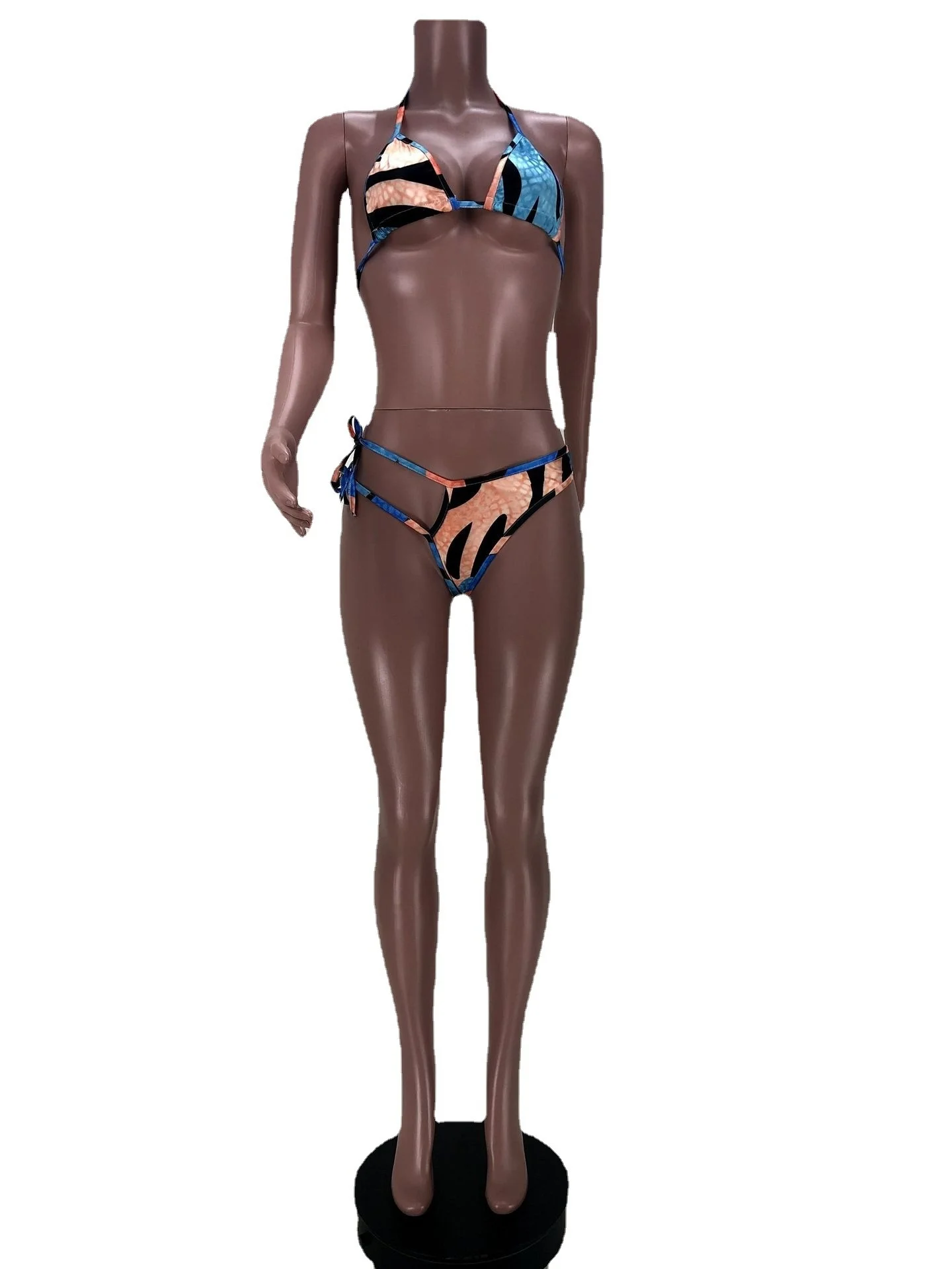 

2021 mesh Swimsuit Bikini three piece sportswear women's Printed Dress