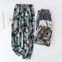 womens new faux cotton trousers multicolor large size spring and summer beam leg pants thin section can be worn outside air con