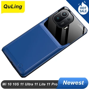 quling 10000mah battery case for xiaomi mi 10 10s 11 ultra 11 lite mi 11 pro battery case fashion charger case smart power bank free global shipping