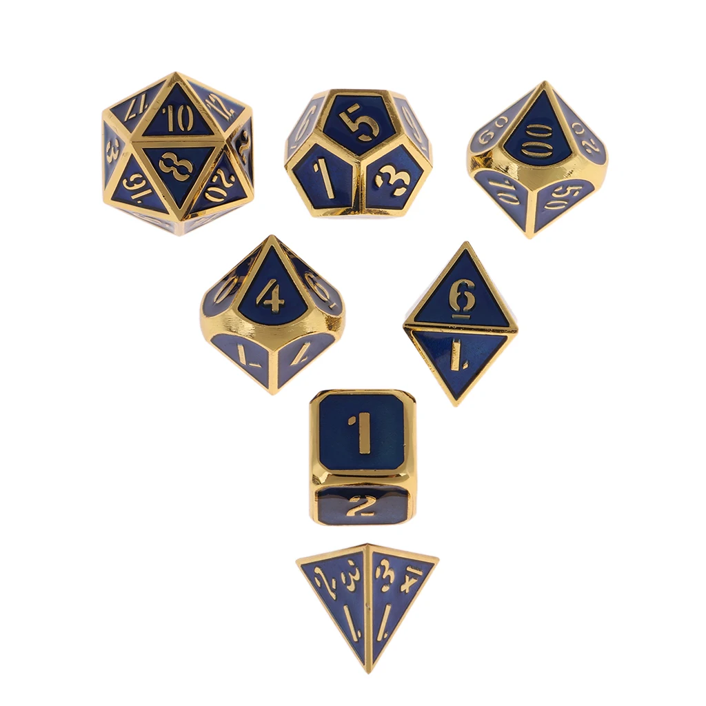 7 шт многогранные кости D & игральные D4 D6 D8 D10 D20 набор для подземелий и драконов RPG
