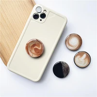 universal pocket sockets phone grip holder stand for iphone xiaomi cute coffee shape grip tok support telephone finger bracket