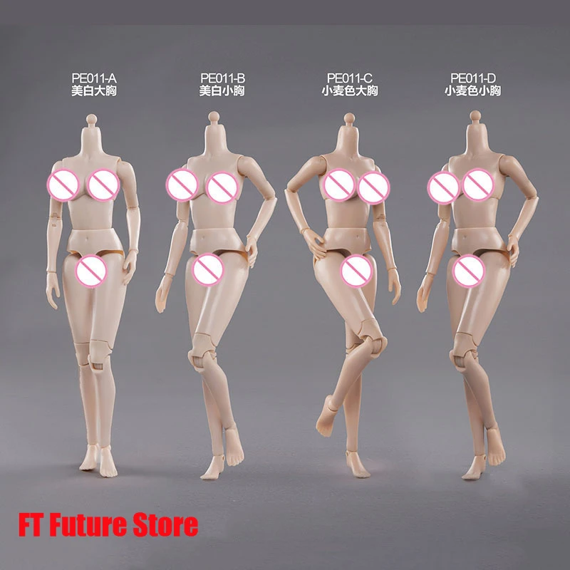 

HENG TOYS 1/6 Female Whitening Wheat Super Flexible Joint Body PE011 12'' Big Small Breast Action Figure