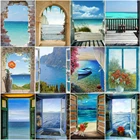  EverShine картины по номерам окно раскраска по номерам пейзажи Ручной росписью искусство декор для дома