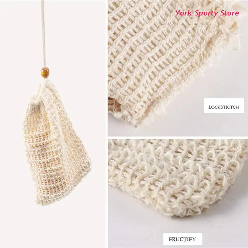

10Pcs Soap Exfoliating Bag Pouch Soap Saver Natural Ramie Mesh Soap Saver Bags With Drawstring for Bath Shower Use