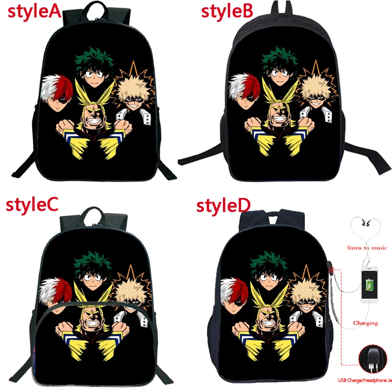 4 стиля мой герой академический рюкзак школьная сумка для мальчиков и девочек