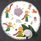 Круглое пляжное полотенце с кисточками The Little Prince, летнее мультяшное одеяло, матовое тканевое покрывало для йоги и плавания, круглое пляжное полотенце для маленьких мальчиков