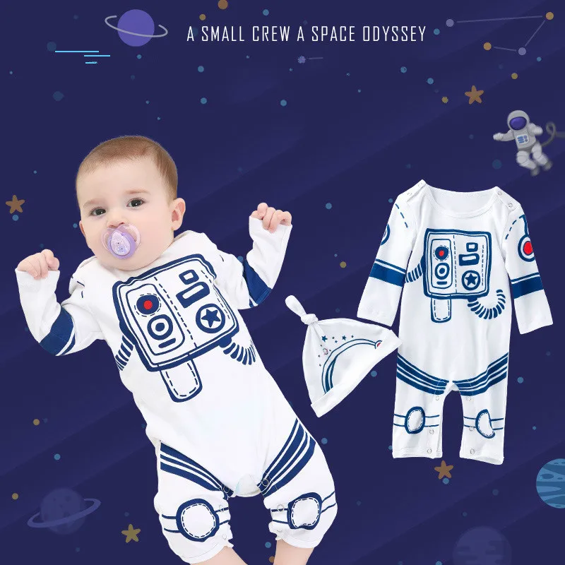 

2pcs Baby astronaut wear long sleeve cartoon jumpsuit baby jumpsuit baby clothes girl baby rompers baby girl romper
