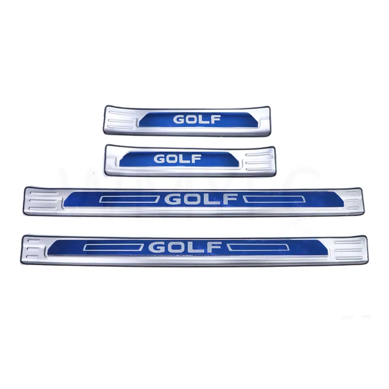 

Внешние аксессуары, Накладка на порог автомобиля, защитные накладки на порог, приветственная педаль, Стайлинг автомобиля для VW GOLF 8 2020 2021