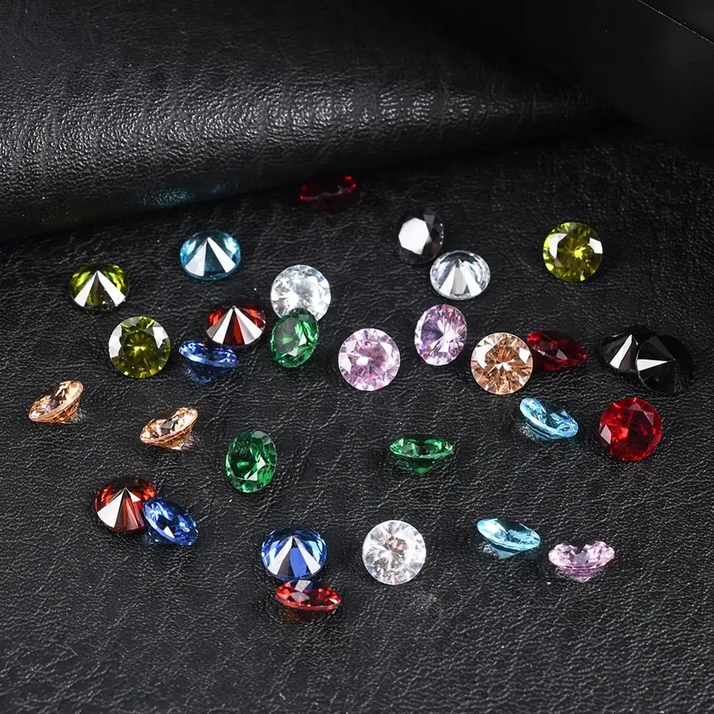 

50PCS/Lot 6mm Color Mixing Cabochons Rhinestone Crystal For Necklace Earrings Brooch DIY Jewelry Making Supplies Accessories