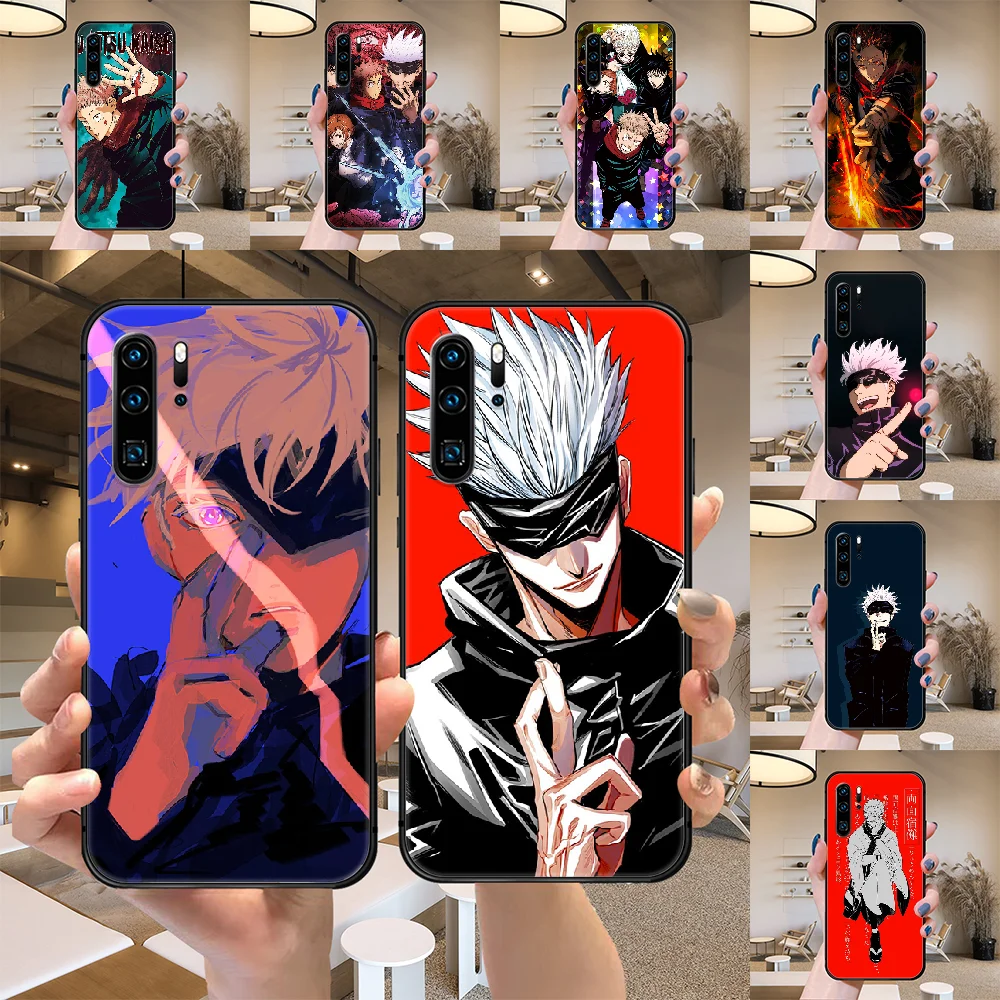 Чехол для телефона с аниме рисунком Черный силиконовый чехол Huawei P Mate P10 P20 P30 P40 10 20