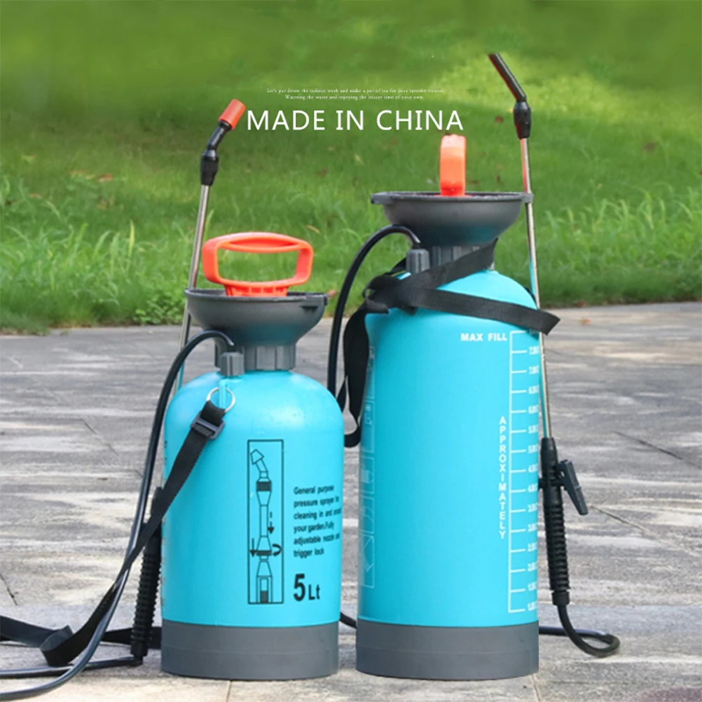

1pc Shoulder-type Garden Pneumatic Watering Pot Sprayer Manual Watering Pot With High Pressure Garden Supplies (Blue Grey 5L)