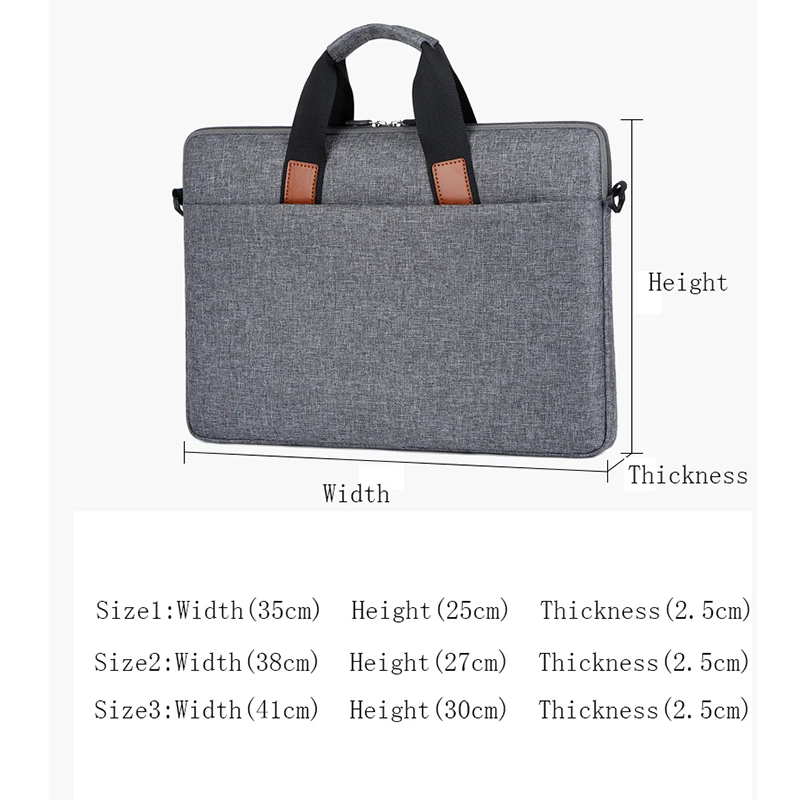 Laptop Bag Case Waterproof Notebook Bag For Macbook Air Pro 13 15 Computer Shoulder Handbag Briefcase Bag
