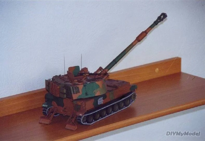 DIYMyModeI-KIT de modelismo de papel autopropulsado para manualidades, rompecabezas de juguete hechos a mano, accesorios de pel&iacute;cula, RU (origine), Us m109a2-2