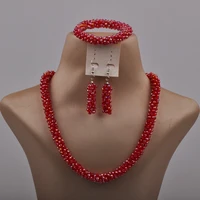 red african jewelry set european and american jewelry crystal beaded costume jewelry sets