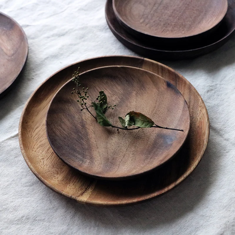 Новинка 2020 японская деревянная креативная посуда с бабочкой поднос из цельного