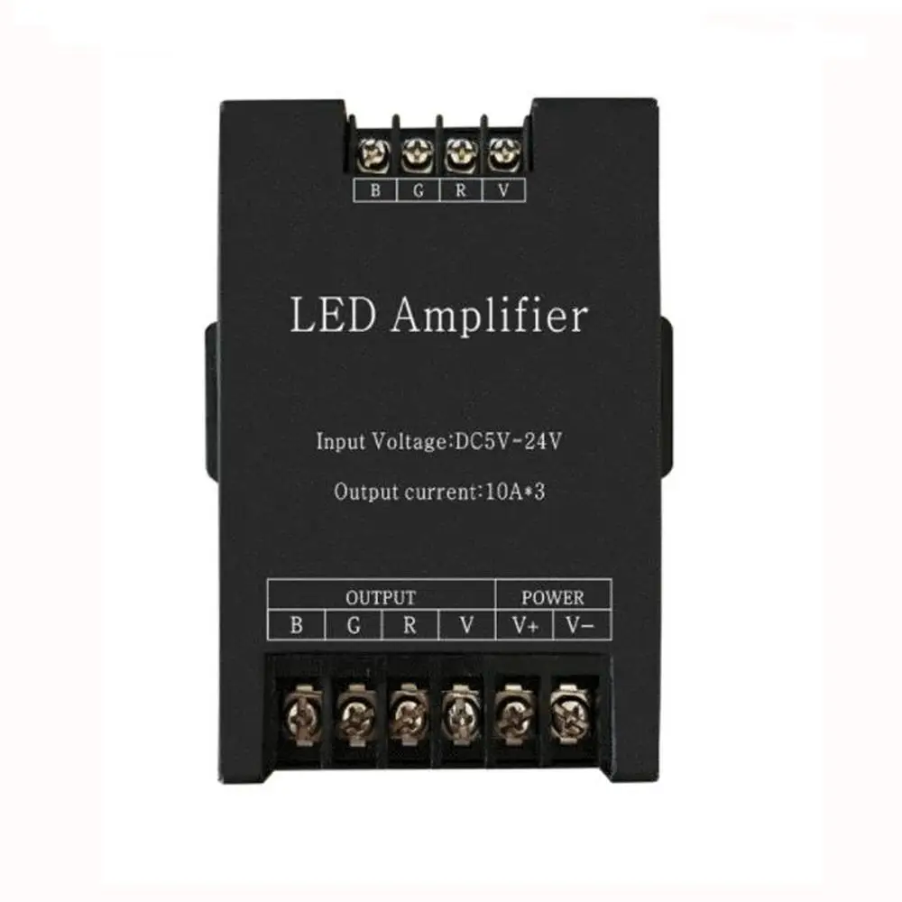 LED RGB Усилитель контроллер входного сигнала 5 В/12 В/24 В 30A повторитель 360 Вт для 3528/5050