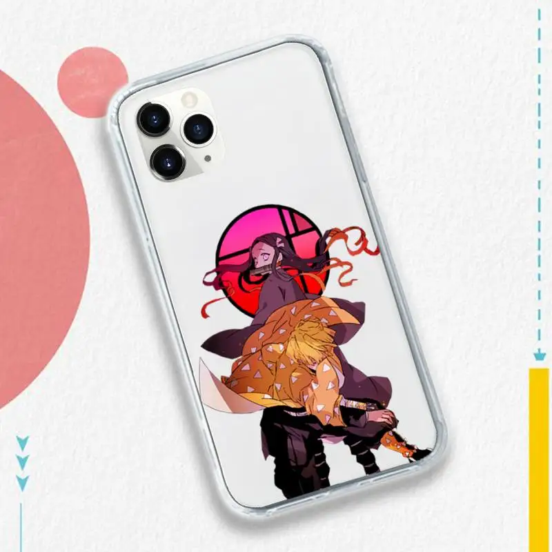

Japan Demon Slayer Phone Case Transparent soft For iphone 5 5s 5c se 6 6s 7 8 11 12 plus mini x xs xr pro max
