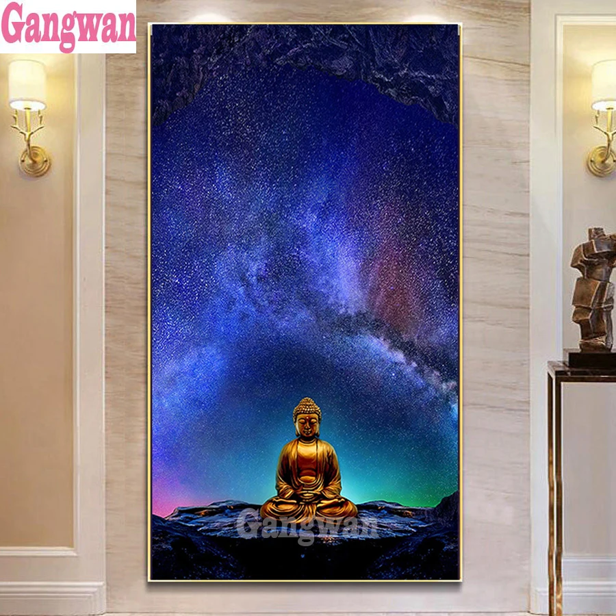 Новое поступление алмазная вышивка буддийская статуя Будды для медитации