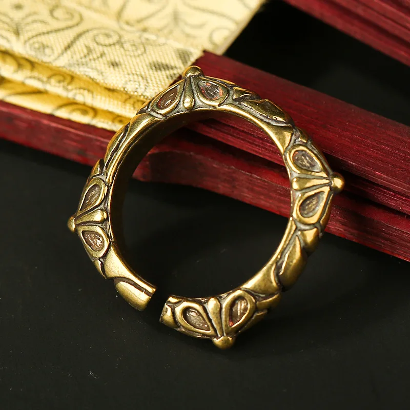 Ручной работы латунная квадратная цепочка для ключей с сердечком старинная