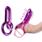 Взрослые БДСМ секс-игрушки для мужчин, сдерживающий пенис, двойное кольцо, вибратор с задержкой эякуляции, кольцо для члена, интимные игрушки для мужчин, интимные товары