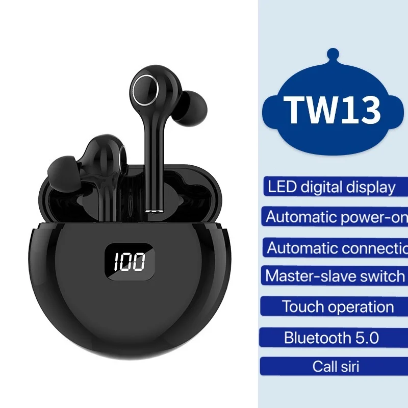 

TW13 Air Pro6 Earbuds TWS Headphone Wireless Bluetooth Earphonedate Silicon Microphone Sport for Vivo Android and IOS