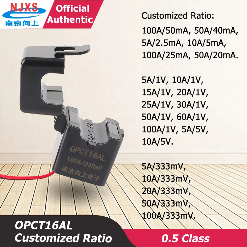 

Miniature High Frequency Split Core Current Transformer OPCT16AL 100A/50mA 50A/40mA 5A/2.5mA Current Clamp on Transformer