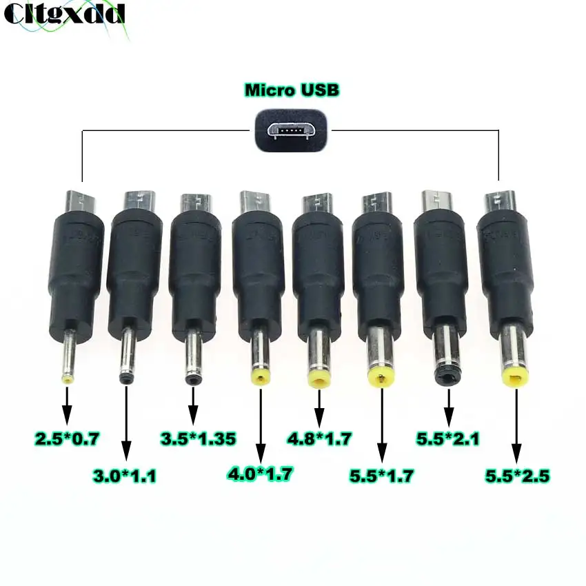 Cltgxdd 1 шт. Micro USB штекер в DC 2 5*0 7 3 0*1 4 5 5*2 Jack конвертер адаптер для ноутбука Разъем |