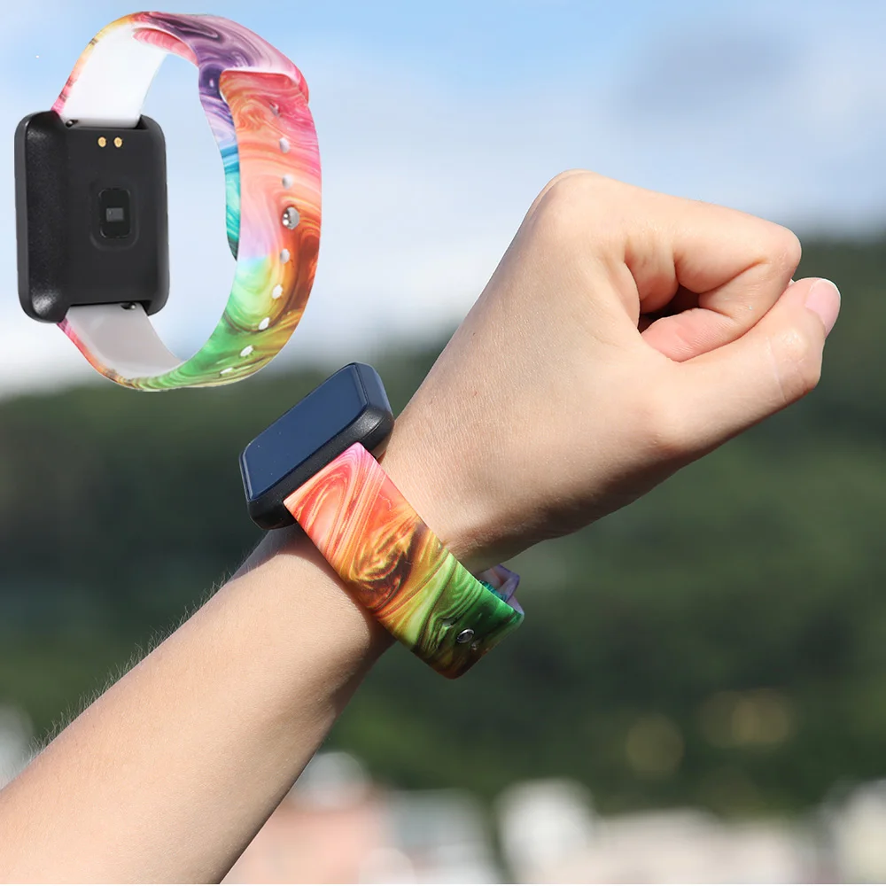 Детский ремешок для часов 18 мм со стальным HR 36 мм/Huawei Watch B5 браслет Xiaomi/Fossil Q Gen3 Venture