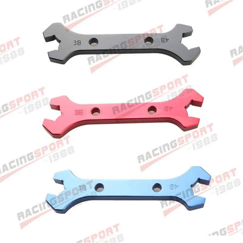 

-4AN (14.56mm) To -3AN (13.02mm) Double Ended Wrench Spanner Aluminum BLUE/BLACK/RED