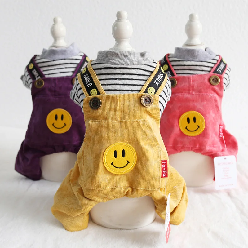 Новинка 2019 однотонная осенне зимняя одежда для собак в стиле ретро на бретелях