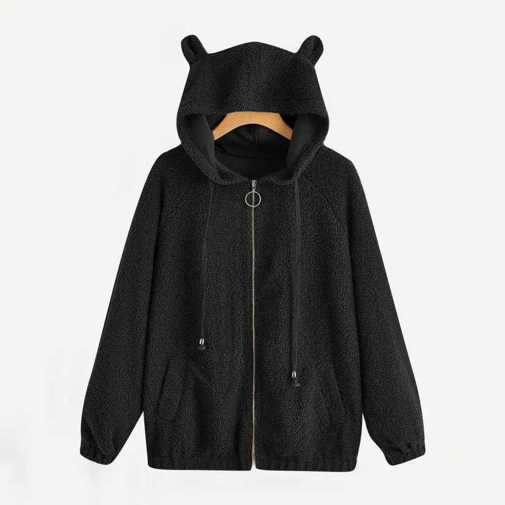 Модные женские толстовки на молнии Весенняя Повседневная Свободная пушистая