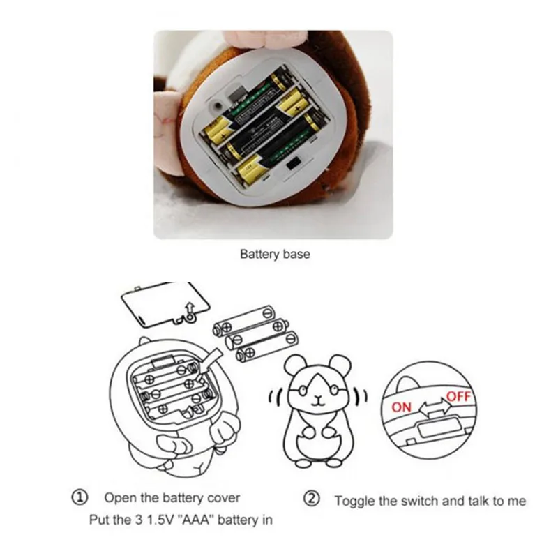 15 см милый говорящий хомяк домашнее животное плюшевая игрушка звук запись повтор