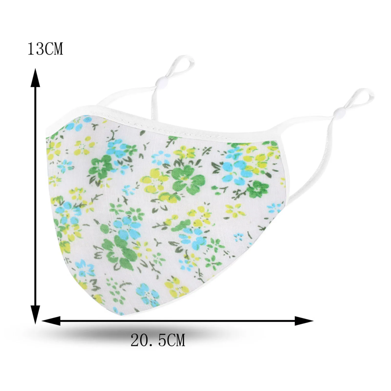 

2pc Adult Mask Fashion Flower Printed Face Coves Reuseable Breathable Adjustable Safet Protect Washable Mask Mascarilla