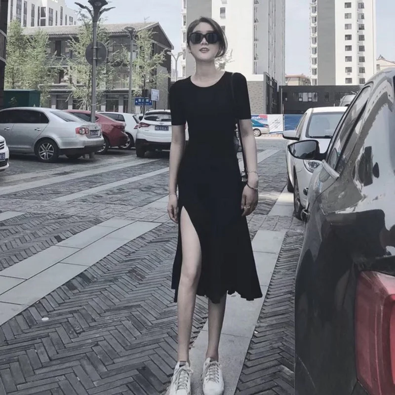 

2021 New Women's Fit Slim and Sexy Style Split Fairy French Niche Dress