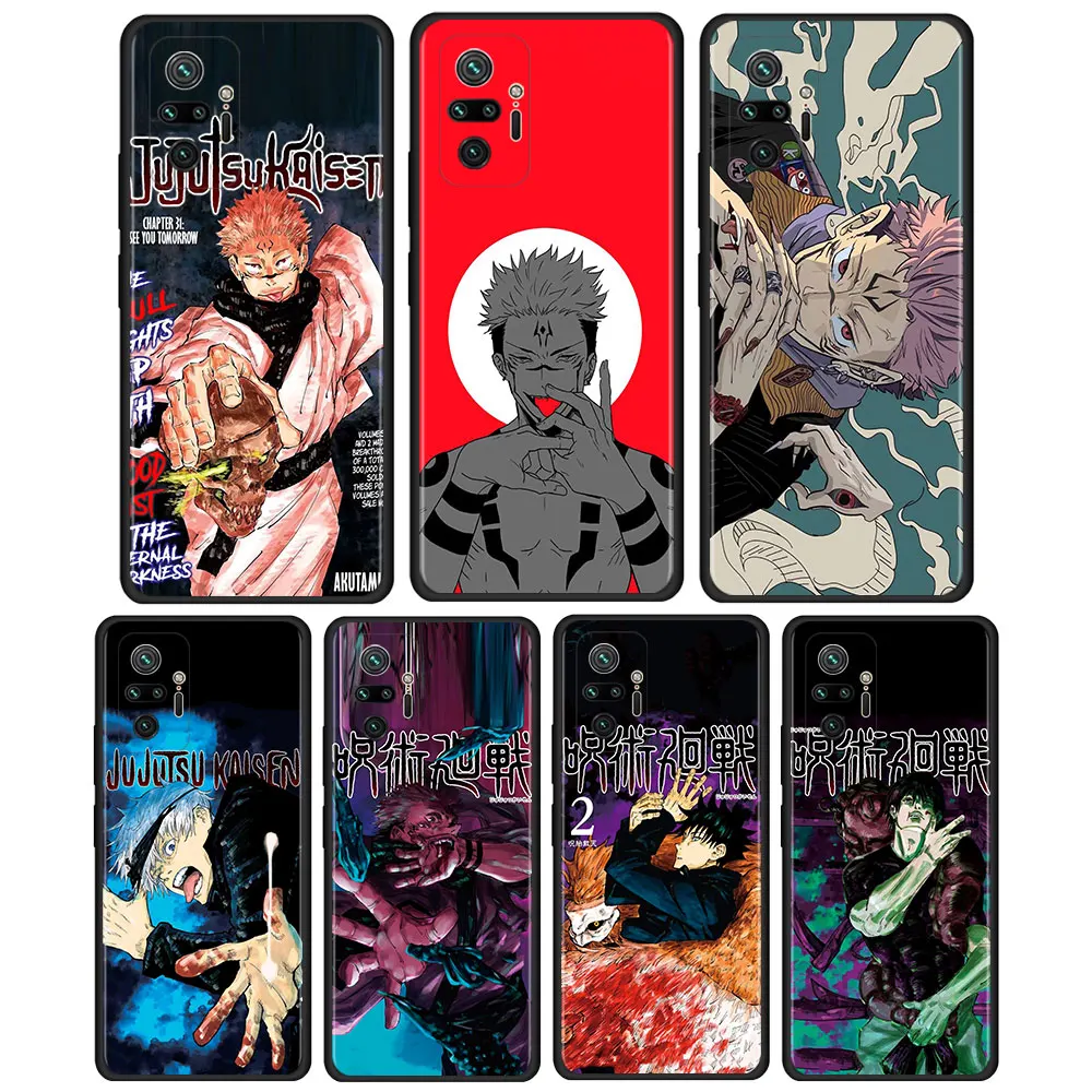 

Hot Anime Jujutsu Kaisen Yuji Phone Case for Xiaomi Redmi Note 9S 9 4G 8 10 7 8T 9C 9A 7A 8A K40 K30 Pro Mobile Phones Cover