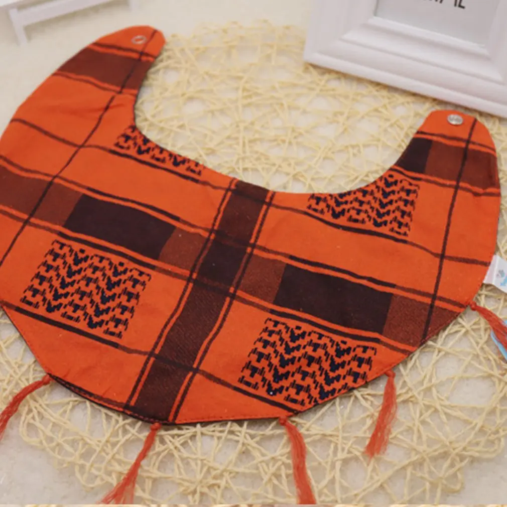 

Large size widen Baby saliva towel baby triangle towel cotton double-layer buckle newborn children's turban bib scarf