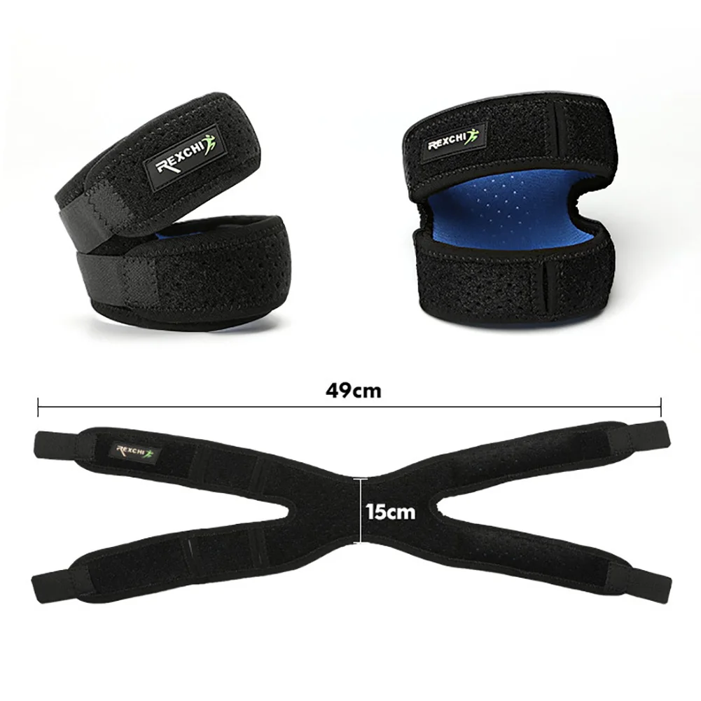 

1PC Double Straps Knee Support Pad Wrap Sleeve Adjustable Anti Bump Leg Protector