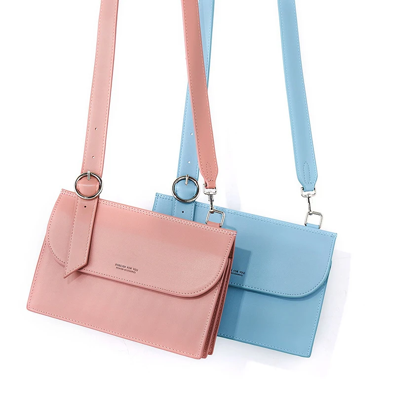 

LILY QUEEN Ladies Fashion Adjustable Strap Crossbody Shoulder Bags Large Capacity Flap Solid PU Leather