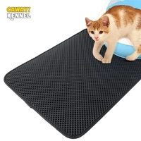 cawayi kennel waterproof double layer non slip cat litter catcher mat household smooth larger holes pet cats dogs bed mats d2020