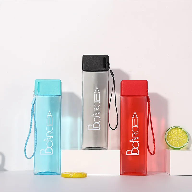 Квадратная бутылка для воды Спортивная портативная посуда напитков уличная