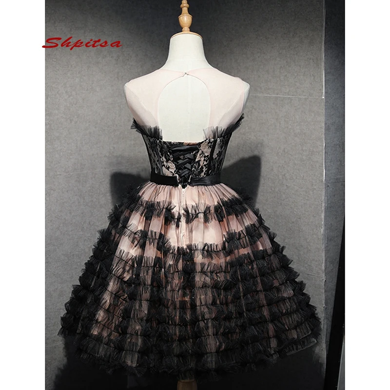 Sexy 8th Grade Short Prom Dress Plus Size Party Mini Little Black or Red Cocktail for Homecoming Dresses images - 6